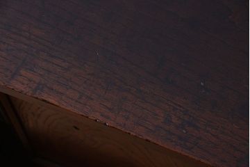 アンティーク家具　和製アンティーク　大正期　三方栗材の古金具付き帳場箪笥