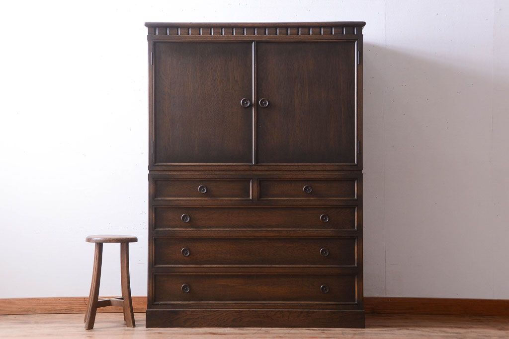 中古　神戸家具　洋風衣装箪笥(チェスト・ワードローブ)