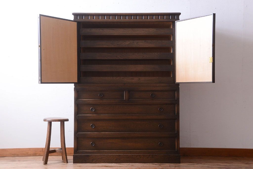 中古　神戸家具　洋風衣装箪笥(チェスト・ワードローブ)