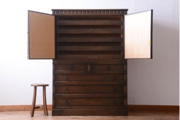 中古　神戸家具　洋風衣装箪笥(チェスト・ワードローブ)