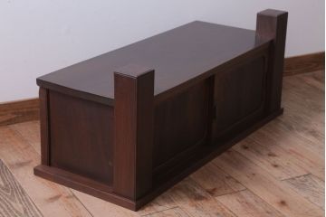 アンティーク家具　古民具・骨董　三方欅材!上品なアンティーク置き床(置床)