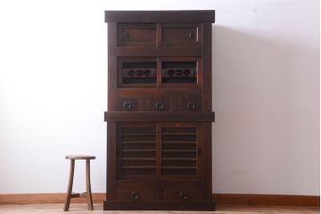 アンティーク家具　古民具・骨董　明治期　京都産　三尺水屋箪笥(1)