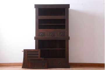 アンティーク家具　古民具・骨董　明治期　京都産　三尺水屋箪笥(1)