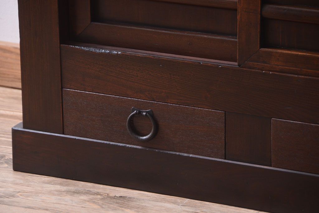 アンティーク家具　古民具・骨董　明治期　京都産　三尺水屋箪笥(1)