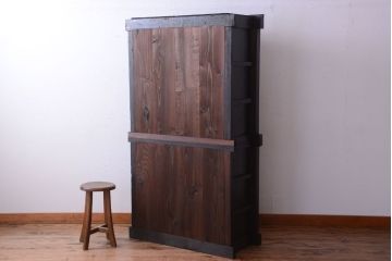 アンティーク家具　古民具・骨董　明治期　京都産　三尺水屋箪笥(1)