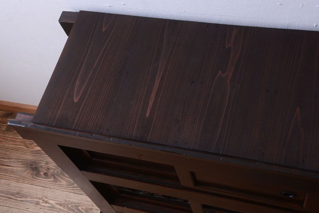 アンティーク家具　古民具・骨董　明治期　京都産　三尺水屋箪笥(1)