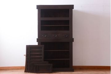 アンティーク家具　古民具・骨董　明治期　京都産　三尺水屋箪笥(2)