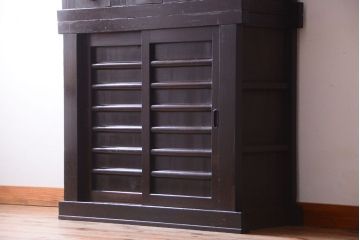 アンティーク家具　古民具・骨董　明治期　京都産　三尺水屋箪笥(2)