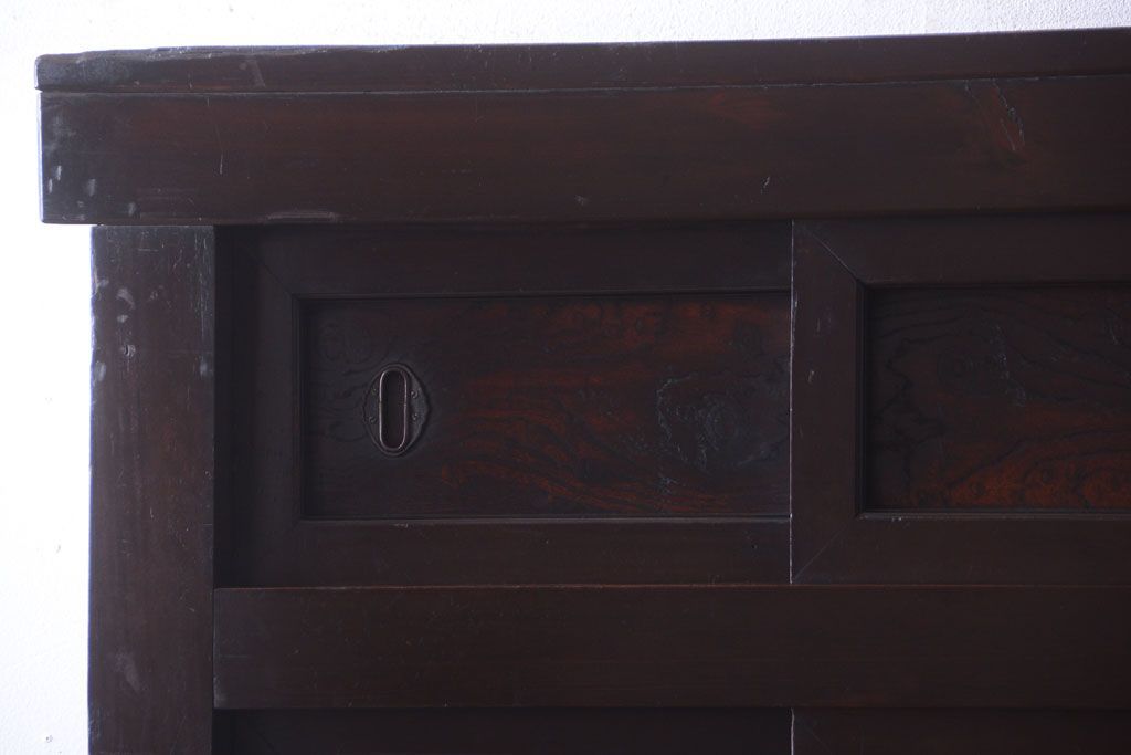 アンティーク家具　古民具・骨董　明治期　京都産　三尺水屋箪笥(2)