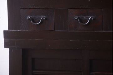 アンティーク家具　古民具・骨董　明治期　京都産　三尺水屋箪笥(2)