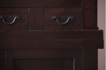 アンティーク家具　古民具・骨董　明治期　京都産　三尺水屋箪笥(2)