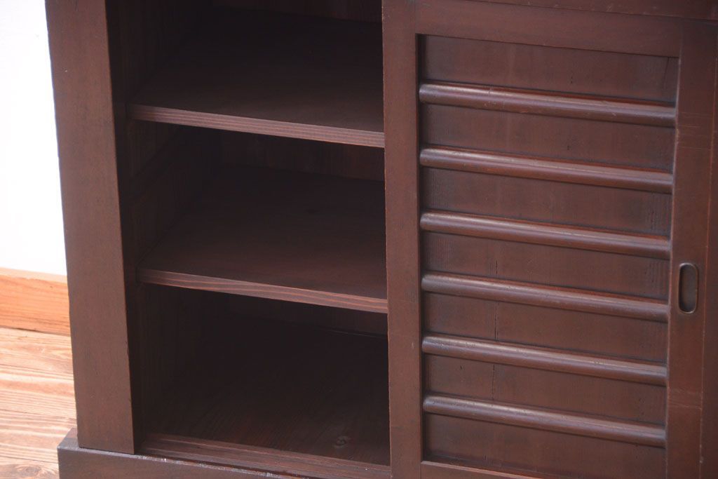 アンティーク家具　古民具・骨董　明治期　京都産　三尺水屋箪笥(2)