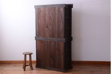 アンティーク家具　古民具・骨董　明治期　京都産　三尺水屋箪笥(2)