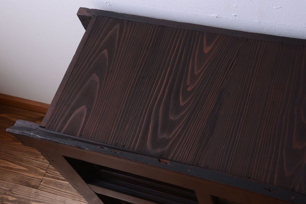 アンティーク家具　古民具・骨董　明治期　京都産　三尺水屋箪笥(2)