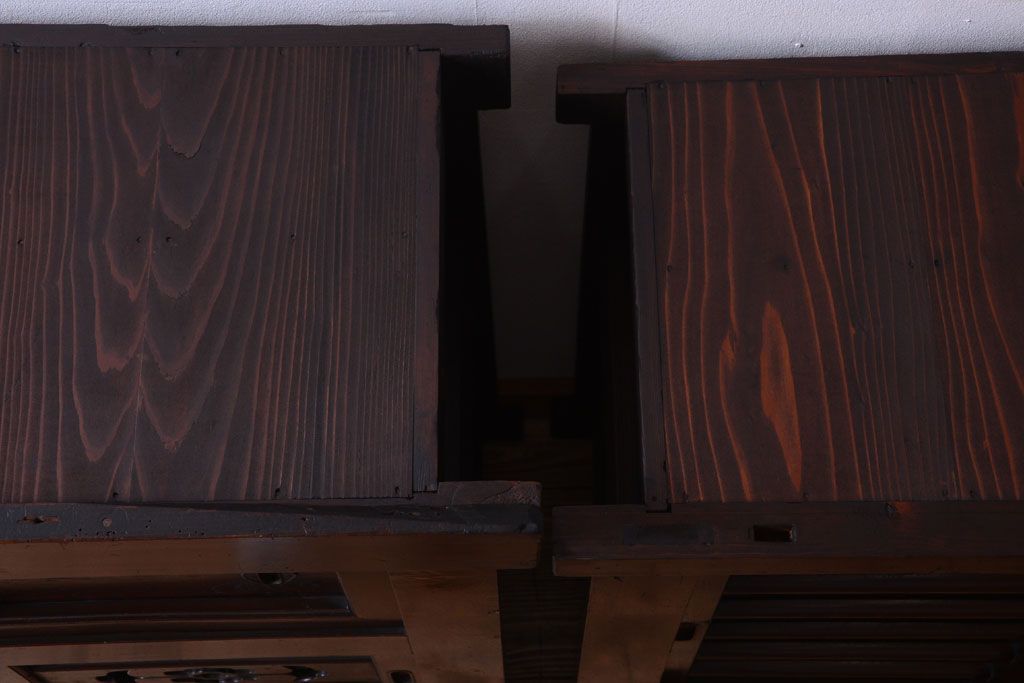 アンティーク家具　古民具・骨董　明治期　京都産　三尺水屋箪笥(2)