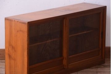 アンティーク家具　和製アンティーク　古い木味の小さなローボード(収納棚)