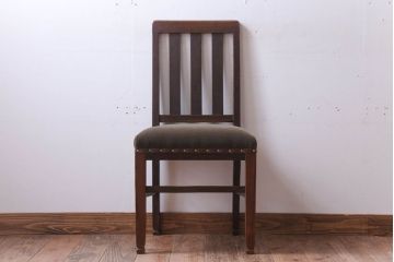 アンティーク家具　和製アンティーク　オーク材のシンプルなチェア