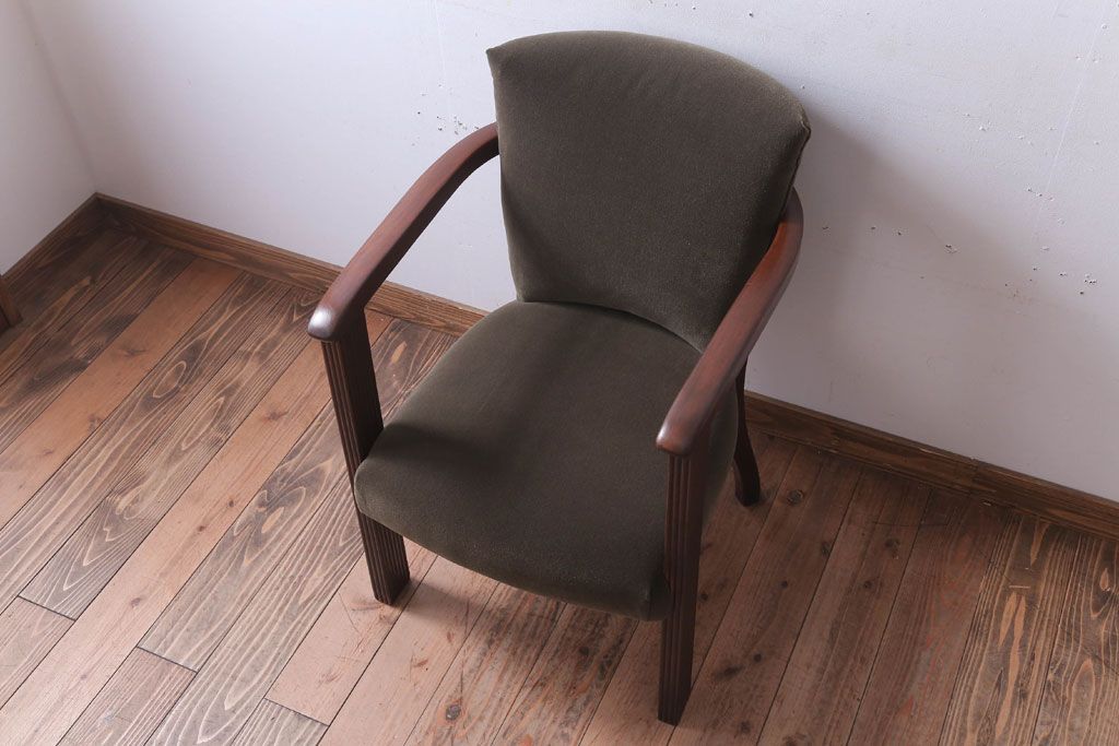 アンティーク家具　和製アンティーク　大正期　1人掛けアームソファ(シングルソファ)(1)