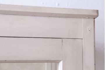 アンティーク家具　アンティーク オリジナルペイントのケビントガラスケース(収納棚、キャビネット)(2)