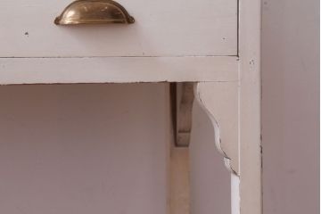 アンティーク家具　アンティーク オリジナルペイントのケビントガラスケース(収納棚、キャビネット)(2)