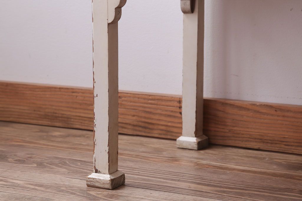 アンティーク家具　アンティーク オリジナルペイントのケビントガラスケース(収納棚、キャビネット)(2)