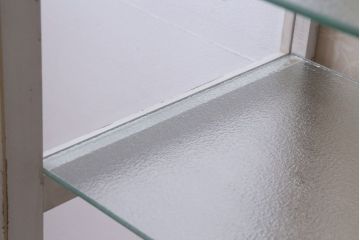 アンティーク家具　アンティーク オリジナルペイントのケビントガラスケース(収納棚、キャビネット)(2)