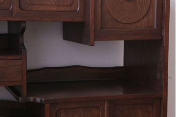 アンティーク家具　古民具・骨董　大正期　桑材製!上手物の高級アンティーク飾り棚