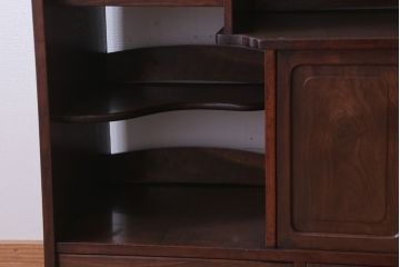 アンティーク家具　古民具・骨董　大正期　桑材製!上手物の高級アンティーク飾り棚