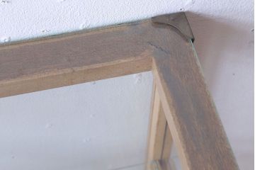 レトロ家具　昭和レトロ　脚付き!小ぶりな縦型ガラスケース(2)