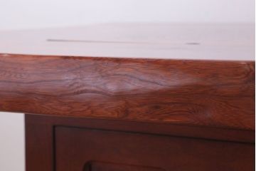 アンティーク雑貨　中古　伝統木芸士　石橋武士作　欅製　炉付きテーブル(定価65万円)