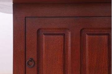 アンティーク雑貨　中古　伝統木芸士　石橋武士作　欅製　炉付きテーブル(定価65万円)