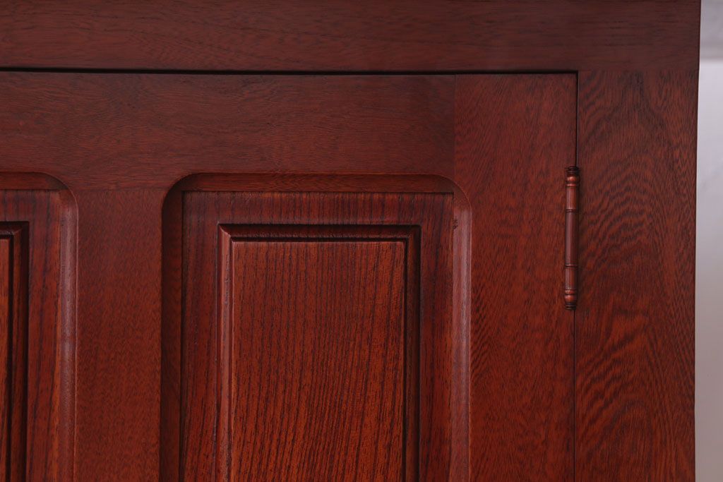 アンティーク雑貨　中古　伝統木芸士　石橋武士作　欅製　炉付きテーブル(定価65万円)