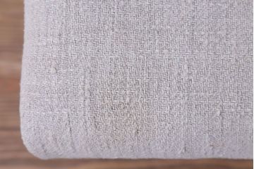 レトロ家具　和製アンティーク　アンティークリネン!クッション座面のシンプルでレトロな角スツール