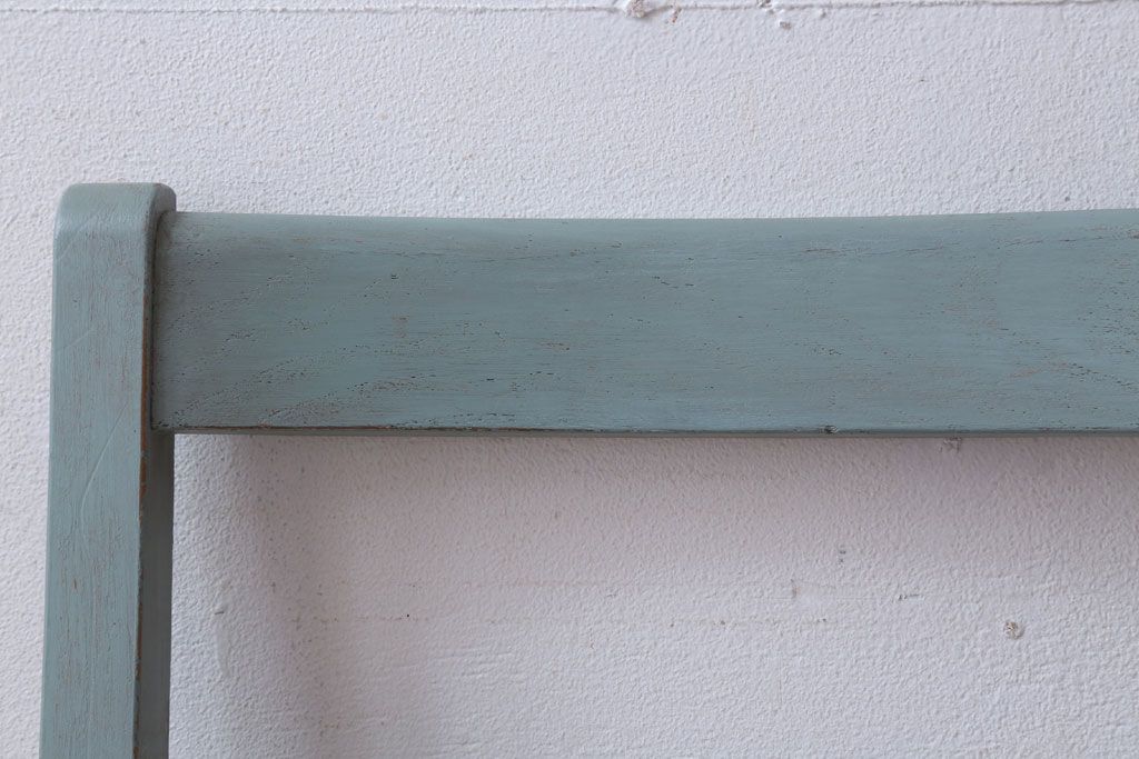 アンティーク家具　アンティークペイント　アンティークリネン座面のチェア(椅子)(3)