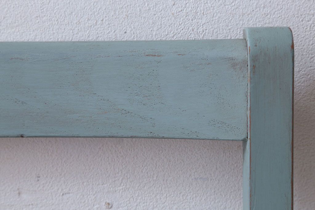 アンティーク家具　アンティークペイント　アンティークリネン座面のチェア(椅子)(3)