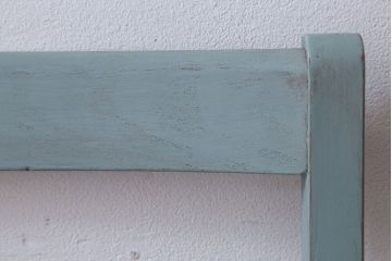 アンティーク家具　アンティークペイント　アンティークリネン座面のチェア(椅子)(3)