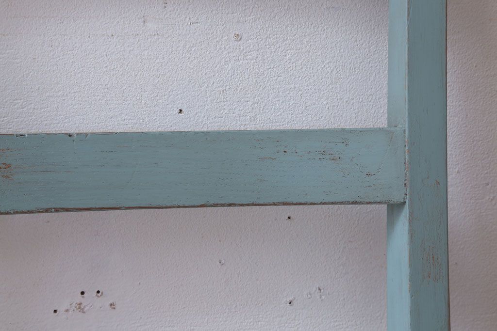 アンティーク家具　アンティークペイント　アンティークリネン座面のチェア(椅子)(3)