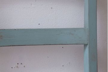 アンティーク家具　アンティークペイント　アンティークリネン座面のチェア(椅子)(3)