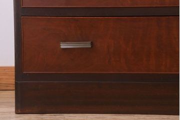 レトロ家具　昭和レトロ　シンプルデザイン!古い木のアンティークチェスト