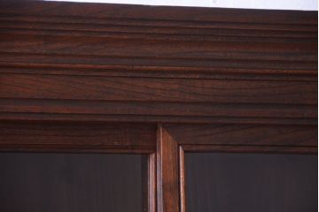 アンティーク家具　和製アンティーク　前面欅材!上質な大正期の古い重ね食器棚(カップボード)