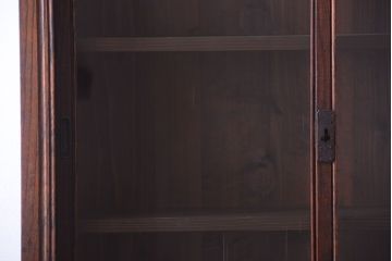 アンティーク家具　和製アンティーク　前面欅材!上質な大正期の古い重ね食器棚(カップボード)