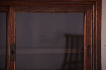 アンティーク家具　和製アンティーク　前面欅材!上質な大正期の古い重ね食器棚(カップボード)