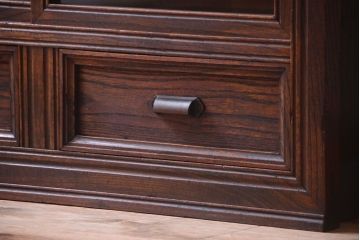 アンティーク家具　和製アンティーク　前面欅材!上質な大正期の古い重ね食器棚(カップボード)
