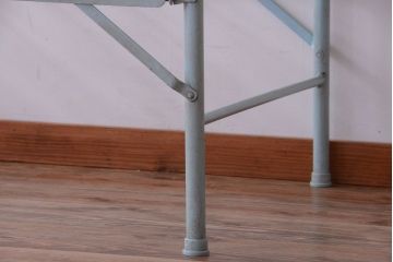 アンティークペイント　折り畳み式アイアンフレームベッド(2)
