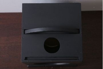 アンティーク雑貨　アンティークペイント　つや消しブラックの有明行灯