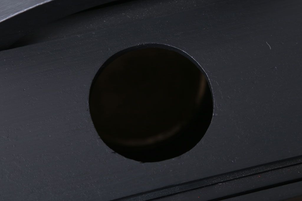 アンティーク雑貨　アンティークペイント　つや消しブラックの有明行灯