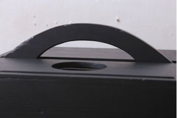 アンティーク雑貨　アンティークペイント　つや消しブラックの有明行灯