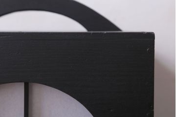 アンティーク雑貨　アンティークペイント　つや消しブラックの有明行灯