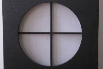 アンティーク雑貨　アンティークペイント　つや消しブラックの有明行灯