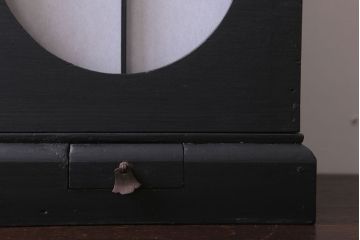 アンティーク雑貨　アンティークペイント　つや消しブラックの有明行灯